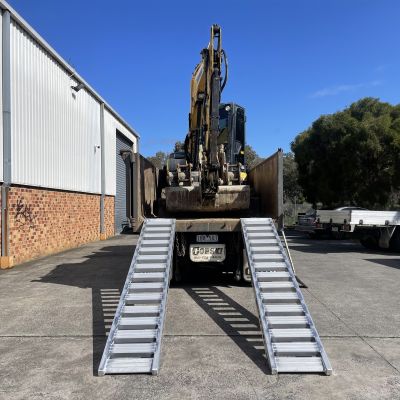 3.5m 8 Tonne Heavy Duty Steel Track,Rubber Pads on steel,Rubber Track & Rubber Tyre Machinery Loading Ramps-JETD804135