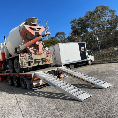 3.5m 14Tonne Heavy Duty Steel Track,Rubber Pads on steel,Rubber Track & Rubber Tyre Machinery Loading Ramps-JETD144135