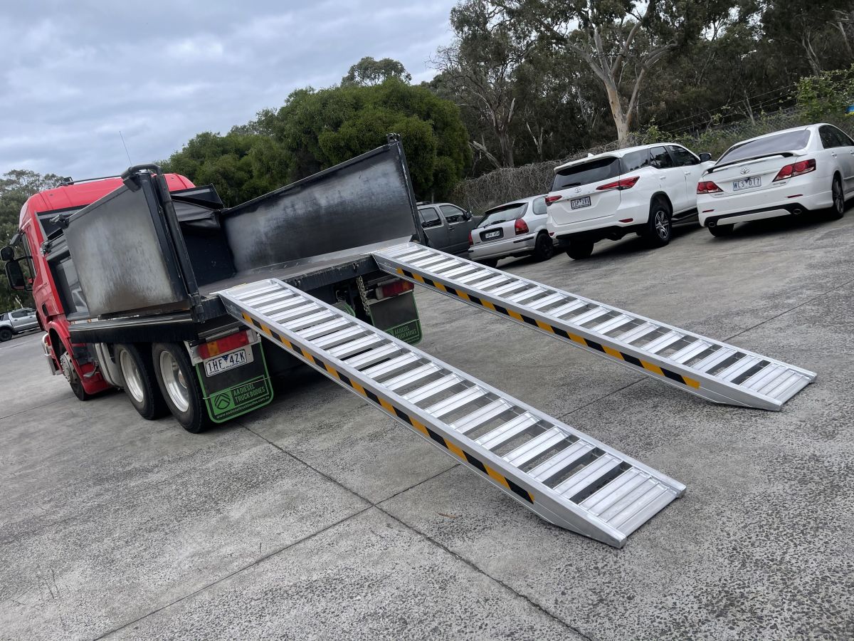3.9m 6Tonne Heavy Duty Rubber Track Machinery Loading Ramps-JETAA604139 ...