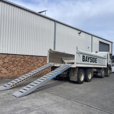 4.2m  6Tonne Heavy Duty Steel Track,Rubber Pads on steel,Rubber Track & Rubber Tyre Machinery Loading Ramps-JETD604142