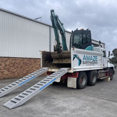 3.5m 4Tonne Heavy Duty Rubber Tyre,Rubber Track Machinery Loading Ramps-JETB404135