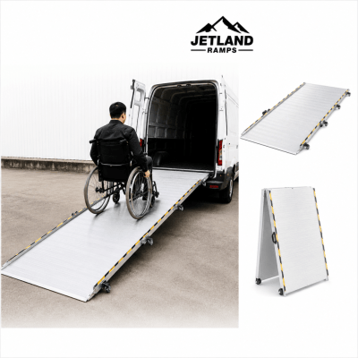 JETLAND ARF-7W 7FT Wide Folding Aluminium Access Ramp – 400KG