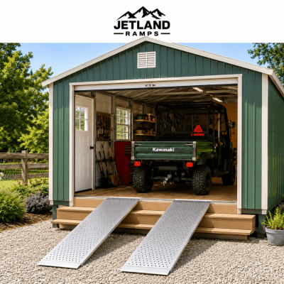 JETLAND JETSR-122-2 680kg Aluminium Shed Ramps – Pair