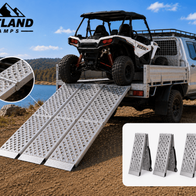 JETLAND JET12F-3 12FT Heavy-Duty Aluminium Folding Loading Ramps – Triple