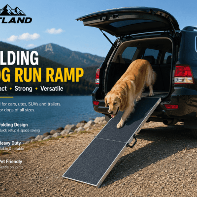 JETLAND 7FT Folding Dog Ramp for SUVs and 4WDs